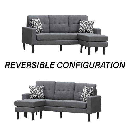 Infinite Imports – 9078 Reversible Sectional Sofa FREE SHIPPING