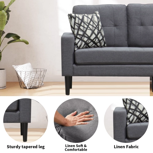 Infinite Imports – 9078 Reversible Sectional Sofa FREE SHIPPING