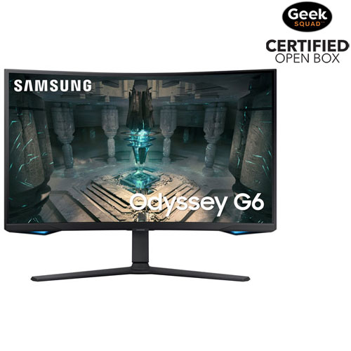 Open Box - Samsung Odyssey G6 32" QHD 240Hz 1ms GTG Curved VA LED FreeSync Gaming Monitor - Black
