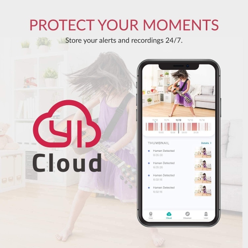 YI 4pc Security Home Camera, 1080p WiFi Smart Indoor Nanny IP Cam with Night Vision, 2-Way Audio, Motion Detection, Phone App, Pet Cat Dog Cam -