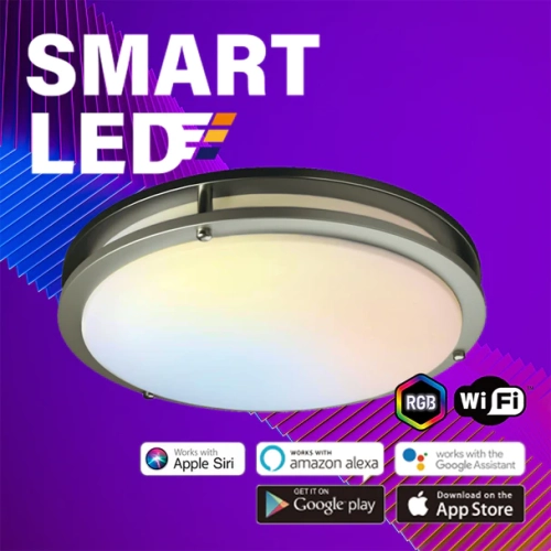 DAWNRAY SMART LED FLUSH MOUNT 14" 2700K-6500K