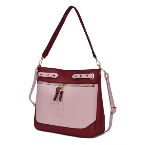 MKF COLLECTION  Evie Two-Tone Vegan Leather Women’S Shoulder Bag By Mia K. In Multicolor