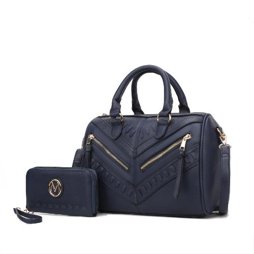 Sac fourre-tout pour femmes en cuir végétalien Lara avec portefeuille MKF Collection - 2 pièces par Mia K