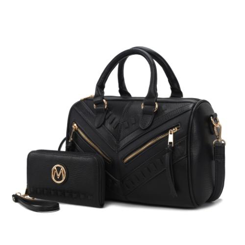 Sac fourre-tout pour femmes en cuir végétalien Lara avec portefeuille MKF Collection - 2 pièces par Mia K