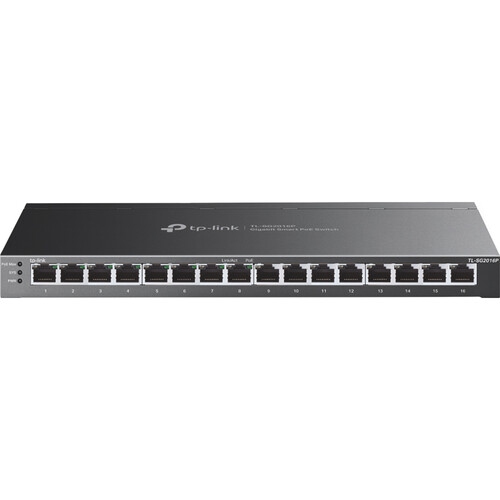 TP-LINK JetStream 16-Port Gigabit Smart Switch with 8-Port PoE+ -