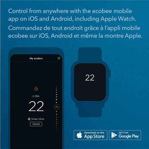 ecobee Smart Thermostat and Smart Sensor - Voice Control