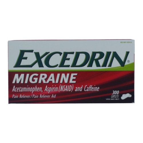 Excedrin Migraine Pain Relief Caplets, Acetaminophen, Aspirin and