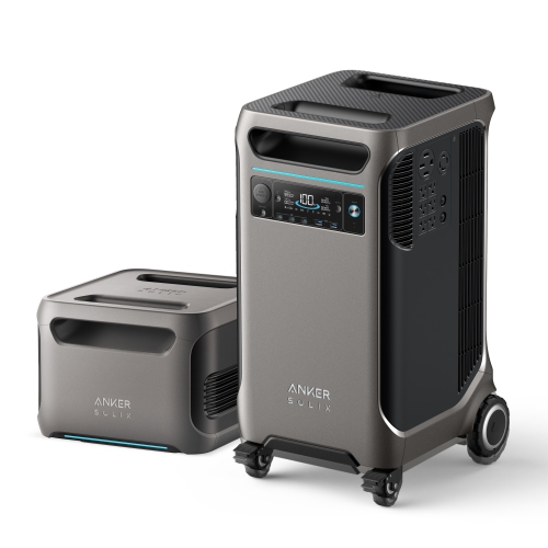 Image 1 of 7.. Anker 7680Wh/6000W Portable Generator, Anker SOLIX F3800 with BP3800 Extra Battery, LFP Battery, for Home Backup, EV, and Power Outage
