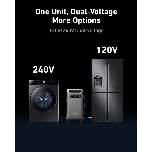 Génératrice portative 7680 Wh/6000 W d'Anker, chargeur F3800 d'Anker avec batterie supplémentaire de BP3800 mAh, batterie LFP, pour