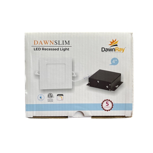 DAWNRAY LED SQUARE RECESSED LIGHT 4"4000K 12W