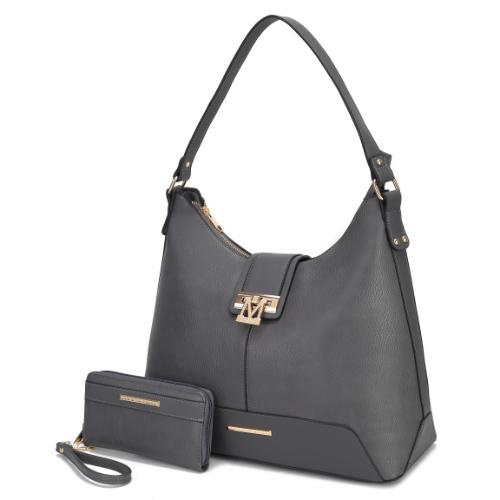 MKF Collection Graciela Vegan Leather Hobo Handbag by Mia K