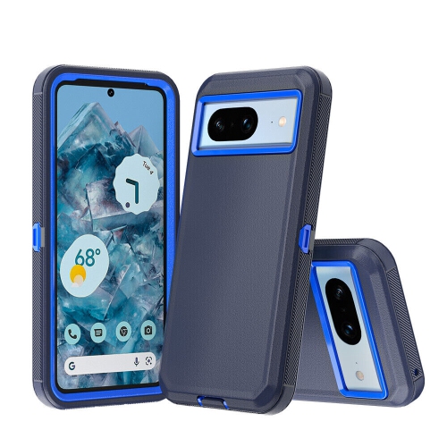 Image 1 of 6.. [CSmart] Triple 3 Layers Shockproof Heavy Duty Defender Hard Case for Google Pixel 8 Pro, Navy
