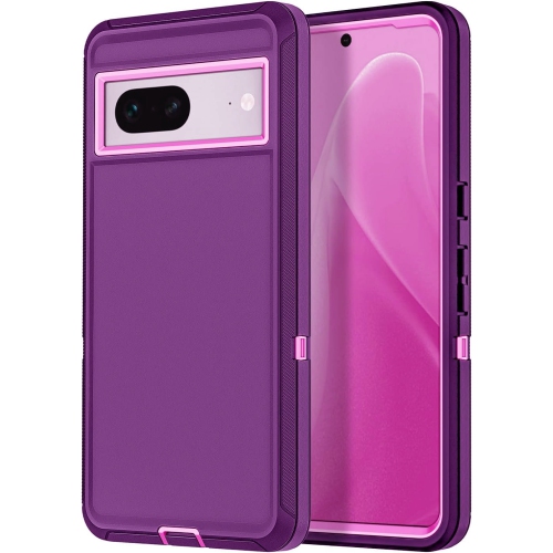 Image 1 of 6.. [CSmart] Triple 3 Layers Shockproof Heavy Duty Defender Hard Case for Google Pixel 8 Pro, Purple