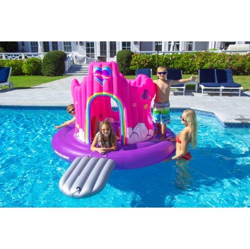 Unicorn Castle Inflatable Island Swimming Pool Float 82"