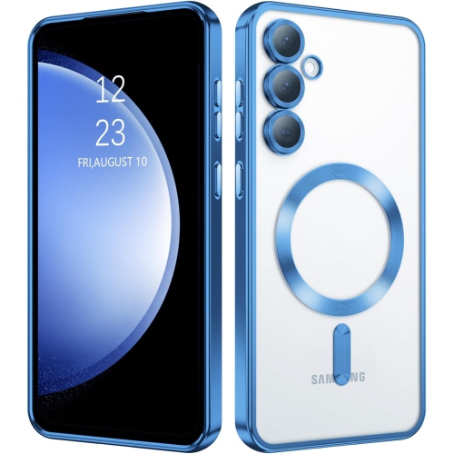 Image 1 de 4.. [CSmart] Étui de chargement magnétique hybride sans fil avec MagSafe pour Samsung Galaxy S23 FE, bleu marine