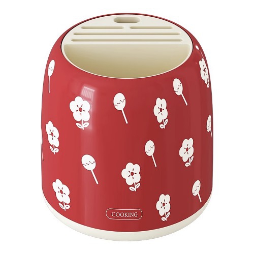 Porte-couteau rotatif, porte-ustensiles de comptoir de cuisine pour couteaux, cuillère, fourchette, ustensiles, baguettes