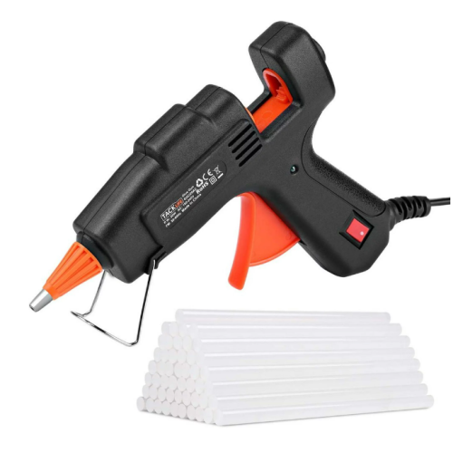 TACKLIFE Mini Hot Glue Gun 20w with 30 Pcs EVA Glue Sticks Flexible Trigger High Temp Overheating Protection and Heating Up Quickly Hot for DIY Small