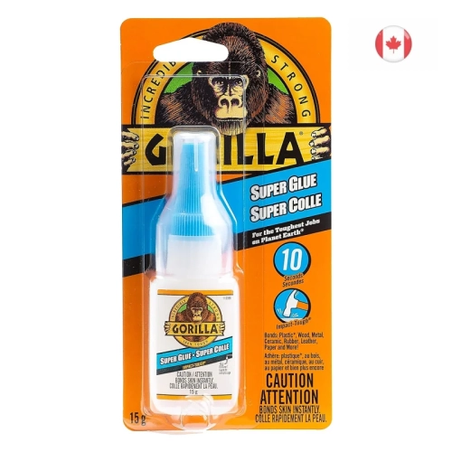 Gorilla Super Glue Liquid - Fast-Setting Cyanoacrylate Adhesive with Anti-Clog Cap - Versatile Formula, Clear, 0.53oz/15g - Ideal for Quick Fixes