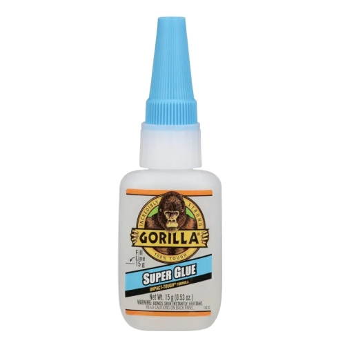 Gorilla Super Glue Liquid - Fast-Setting Cyanoacrylate Adhesive with Anti-Clog Cap - Versatile Formula, Clear, 0.53oz/15g - Ideal for Quick Fixes