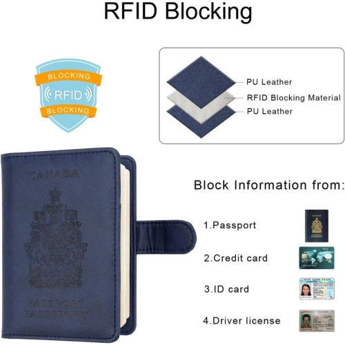 Étui portefeuille avec porte-passeport et protection RFID Canada - Protégez vos articles essentiels avec style