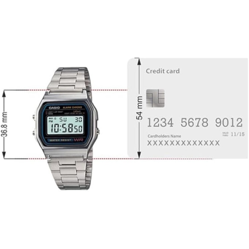 Casio a158 silver hot sale