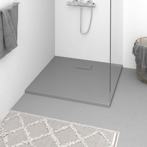 vidaXL Shower Base Tray SMC Grey 90x80 cm