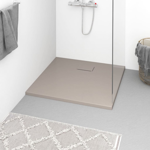 vidaXL Shower Base Tray SMC Brown 90x80 cm