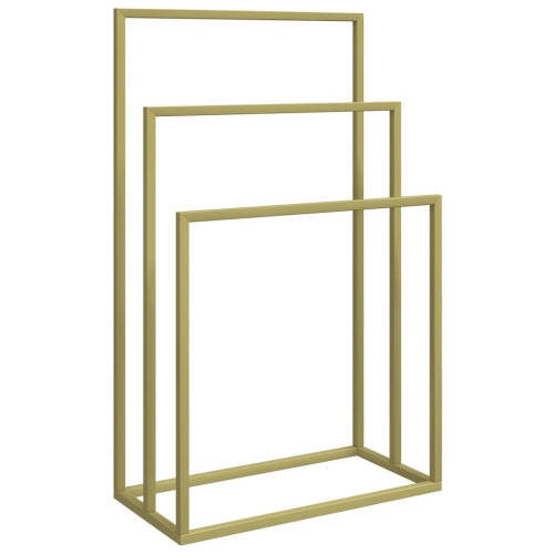vidaXL Freestanding Towel Rack Gold 48x24x79 cm Iron