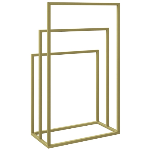 vidaXL Freestanding Towel Rack Gold 48x24x79 cm Iron