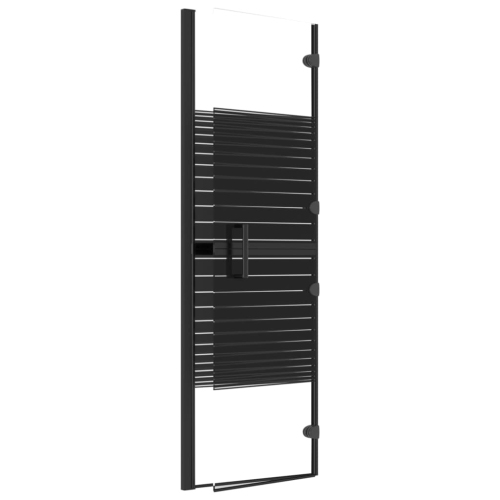 vidaXL Folding Shower Enclosure ESG 80x140 cm Black