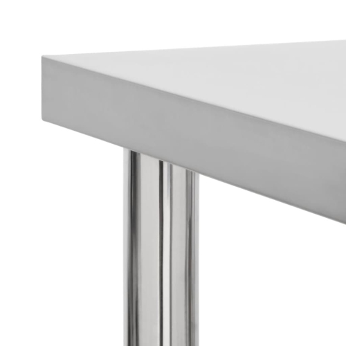 vidaXL Kitchen Work Table with Wheels 80x45x85 cm Stainless Steel