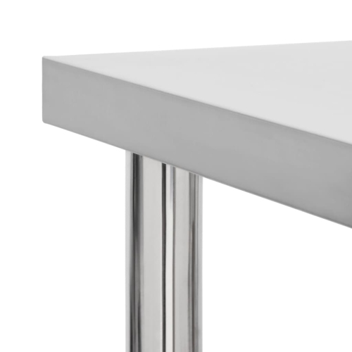 Table de travail de cuisine avec roulettes en acier inoxydable 60 x 45 x 85 cm de vidaXL