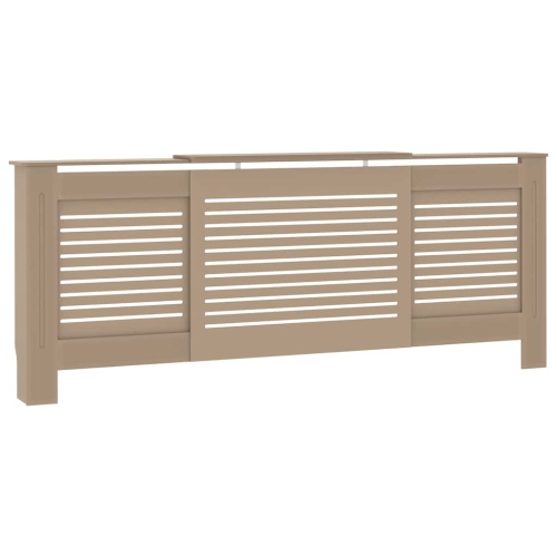 VIDAXL  Radiator Cover With Top Shelf, Hide Cluttered Pipes, Mdf, 55.5-80.7"x7.5"x32.1" In Brown
