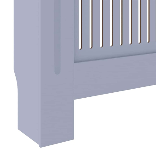 vidaXL Radiator Cover with Top Storage Shelf, Heater Cover, MDF, 55.5-80.7''x7.5''x32.1'', Gray