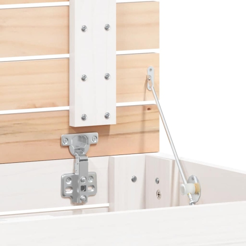 VidaXL panier à linge blanc 88.5x44x76&nbsp;cm Pin massif