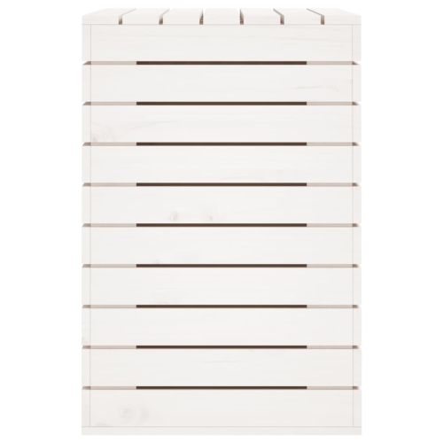 VidaXL panier à linge blanc 88.5x44x66&nbsp;cm Pin massif