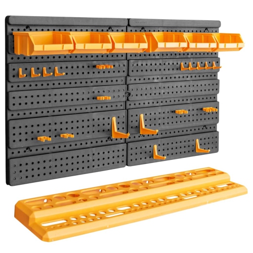 vidaXL Tool Wall 646x385 mm 26 Tool Holders PP