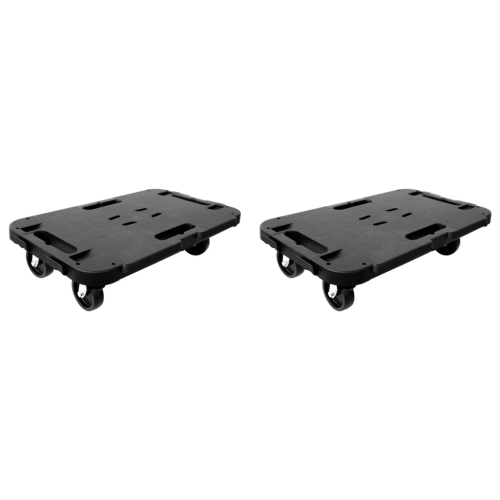 VIDAXL  Transport Trolleys 2 PCs Polypropylene 300 Kg In Black