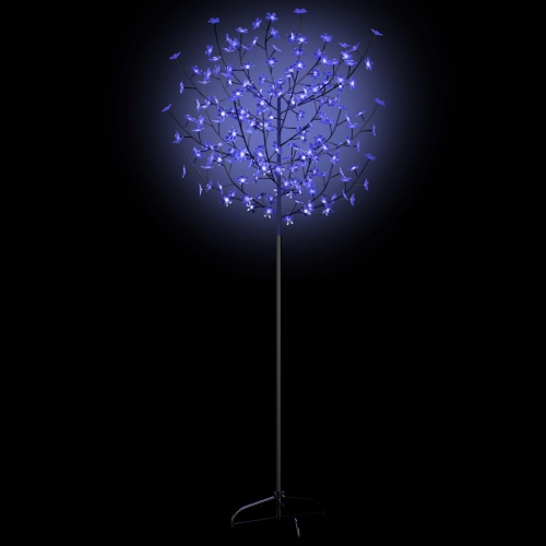 VIDAXL  Christmas Tree 200 Leds Blue White Light Cherry Blossom 180 Cm