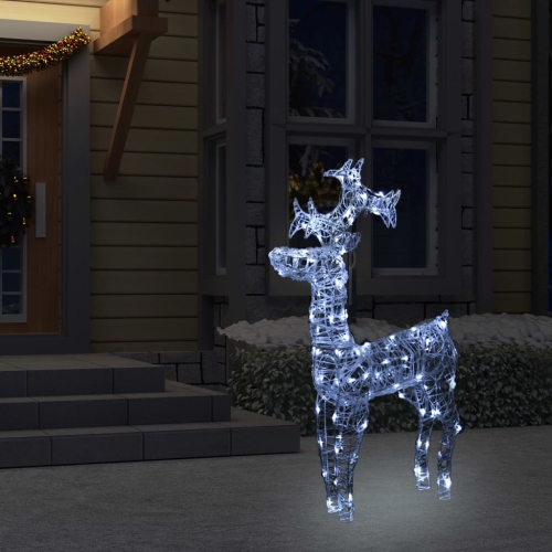 VIDAXL  Reindeer Christmas Decoration 90 Leds 60X16X100 Cm Acrylic