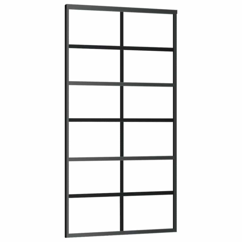 VIDAXL  Sliding Door Esg Glass And Aluminium 102X205 Cm In Black