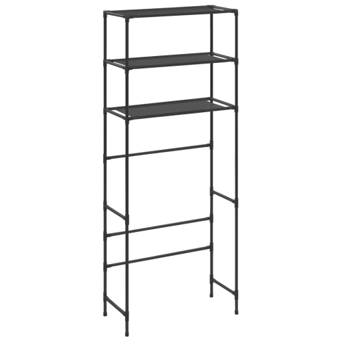VIDAXL  3-Tier Storage Rack Over Laundry Machine 69X28X169 Cm In Black