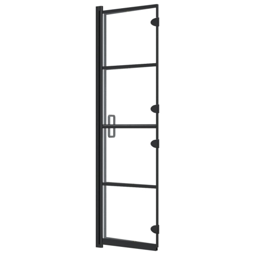 vidaXL Folding Shower Enclosure ESG 80x140 cm Black