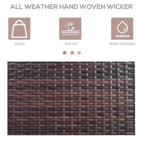 Outsunny Outdoor Storage Cabinet, Patio Storage Box Rack Rattan Wicker Pool Towel Valet Organizer Poolside Garden Lawn Bathroom Furniture Shelf w/