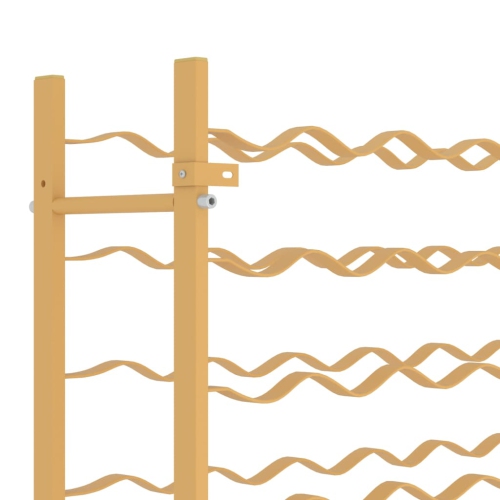 vidaXL Wine Rack for 96 Bottles Gold Metal