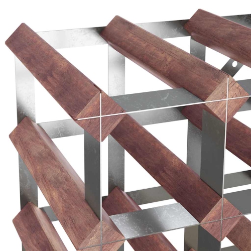 vidaXL Wine Rack for 20 Bottles Brown Solid Wood Pine