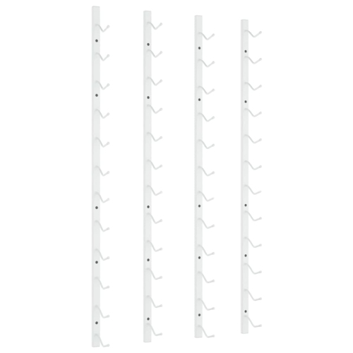 vidaXL Wall Mounted Wine Rack for 12 Bottles 2 pcs White Iron