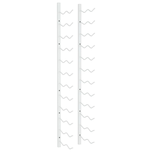 vidaXL Wall Mounted Wine Rack for 24 Bottles White Iron