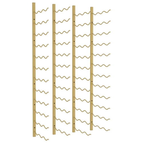 vidaXL Wall Mounted Wine Rack for 36 Bottles 2 pcs Gold Iron