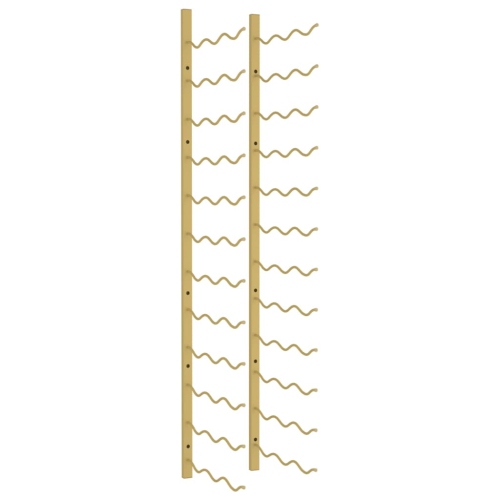 vidaXL Wall Mounted Wine Rack for 36 Bottles Gold Iron